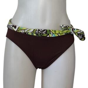 2Bamboo Brown Bikini Bottom with Belt Design – Size Small – New with Tags